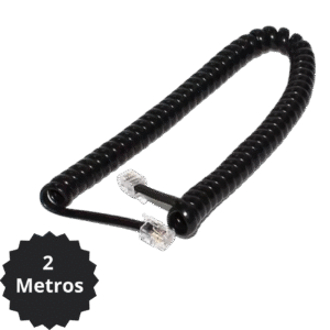 CABO ESPIRAL PARA TELELEFONE PRETO