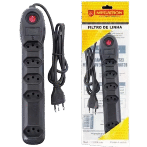 FILTRO DE LINHA 5 TOMADAS MEGATRON