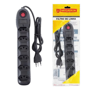 FILTRO DE LINHA 6 TOMADAS MEGATRON