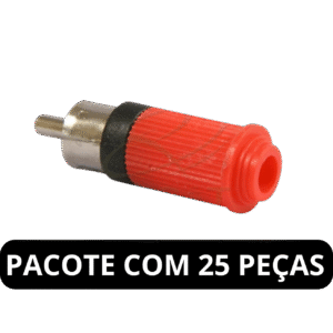 PLUG RCA MACHO VERMELHO