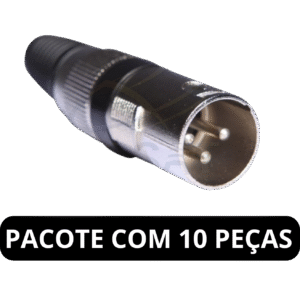 PLUG CANON MACHO METAL PRETO
