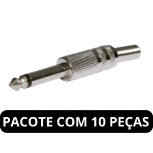 PLUG P10 MONO PRATA PROFISSIONAL