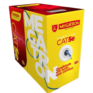 CABO REDE COBRE 4 PARES CAT 5E CX 305M AZ MEGATRON