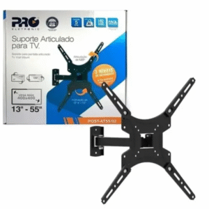SUPORTE TV PROELETRONIC C/ 3 MOVIMENTOS 13" A 55"