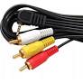 CABO RCA P1 4C 90º+3 RCA  DOURADO 1,5M