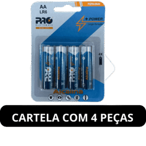 BATERIA PILHA ALCALINA AAA - PREÇO CARTELA (CAIXA COM 12 CARTELAS)
