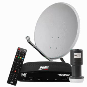 KIT C/ 10:  ANTENAS OFFSET 60CM + LNBF SIMPLES + RECEPTORES BEDIN